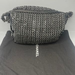 Chanel Lambskin Triple Chain Hobo Bag
